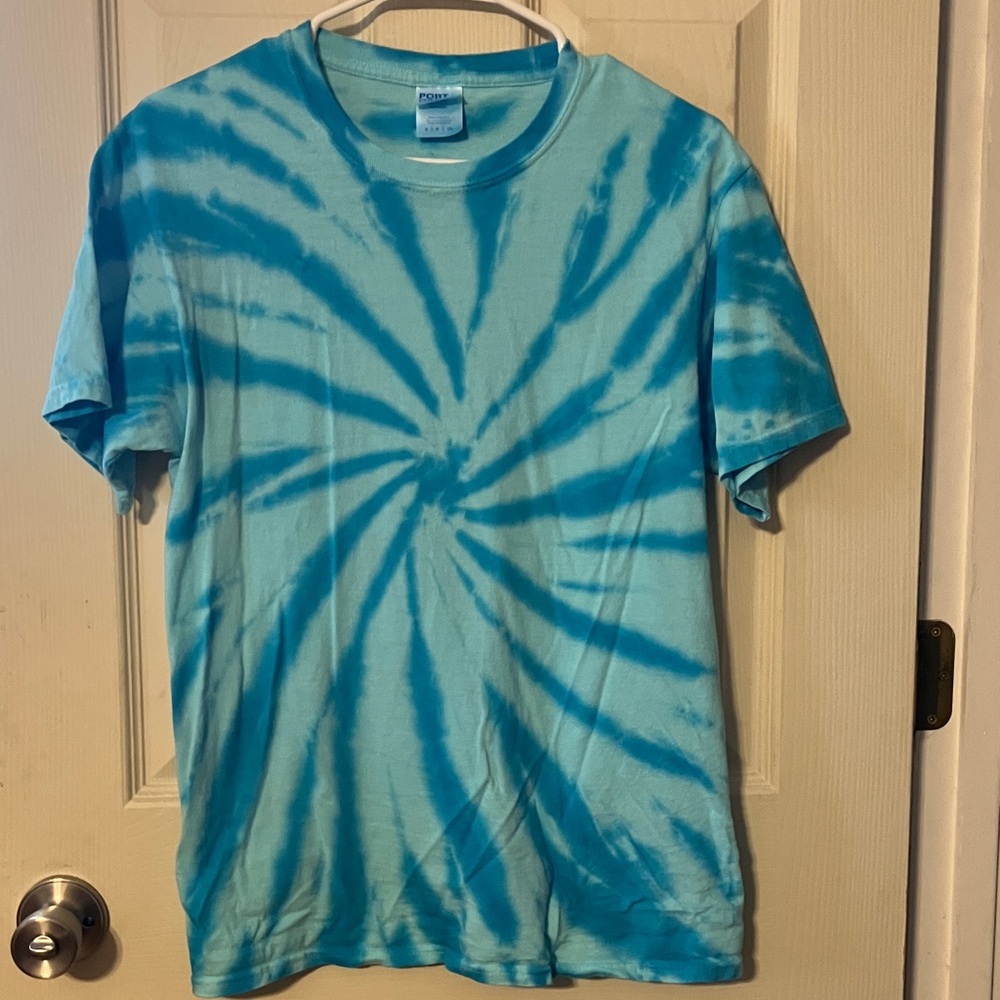 Port and Company Blue Tie-Dye Short Sleeve Tee